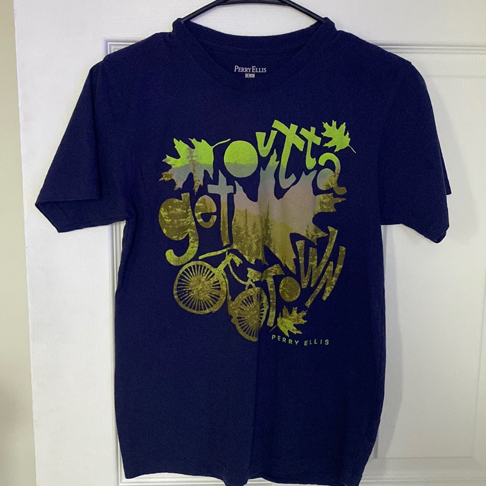 Perry Ellis size M (10-12) navy blue